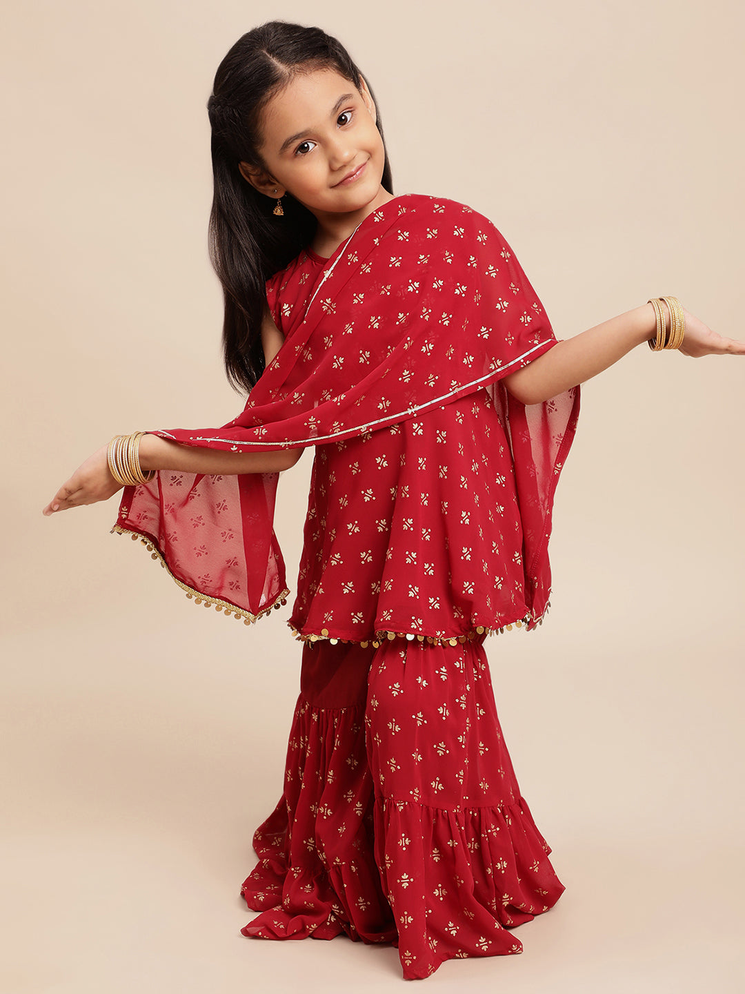 Buy Rani and White Sharara for Girls, Sharara , Girs Dresses , Girls Outfit,  Plazzo , Shalwar Kameez , Pakistani Dresses for Girls Indian Outfit Online  in India - Etsy